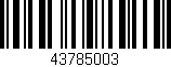 Código de barras (EAN, GTIN, SKU, ISBN): '43785003'
