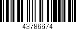 Código de barras (EAN, GTIN, SKU, ISBN): '43786674'
