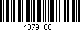 Código de barras (EAN, GTIN, SKU, ISBN): '43791881'