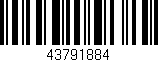 Código de barras (EAN, GTIN, SKU, ISBN): '43791884'