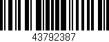 Código de barras (EAN, GTIN, SKU, ISBN): '43792387'