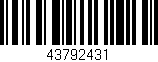 Código de barras (EAN, GTIN, SKU, ISBN): '43792431'