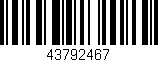 Código de barras (EAN, GTIN, SKU, ISBN): '43792467'