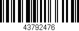 Código de barras (EAN, GTIN, SKU, ISBN): '43792476'
