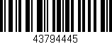 Código de barras (EAN, GTIN, SKU, ISBN): '43794445'