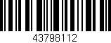 Código de barras (EAN, GTIN, SKU, ISBN): '43798112'