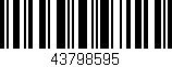 Código de barras (EAN, GTIN, SKU, ISBN): '43798595'
