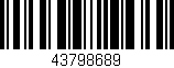 Código de barras (EAN, GTIN, SKU, ISBN): '43798689'