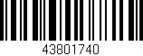 Código de barras (EAN, GTIN, SKU, ISBN): '43801740'