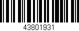 Código de barras (EAN, GTIN, SKU, ISBN): '43801931'