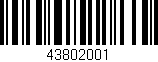 Código de barras (EAN, GTIN, SKU, ISBN): '43802001'