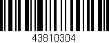 Código de barras (EAN, GTIN, SKU, ISBN): '43810304'