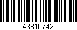 Código de barras (EAN, GTIN, SKU, ISBN): '43810742'