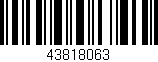 Código de barras (EAN, GTIN, SKU, ISBN): '43818063'