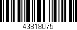 Código de barras (EAN, GTIN, SKU, ISBN): '43818075'