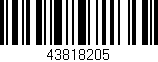 Código de barras (EAN, GTIN, SKU, ISBN): '43818205'