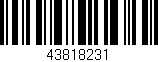 Código de barras (EAN, GTIN, SKU, ISBN): '43818231'