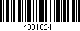 Código de barras (EAN, GTIN, SKU, ISBN): '43818241'