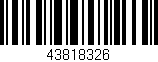 Código de barras (EAN, GTIN, SKU, ISBN): '43818326'