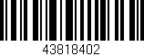 Código de barras (EAN, GTIN, SKU, ISBN): '43818402'