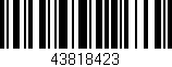 Código de barras (EAN, GTIN, SKU, ISBN): '43818423'