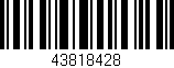 Código de barras (EAN, GTIN, SKU, ISBN): '43818428'