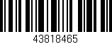 Código de barras (EAN, GTIN, SKU, ISBN): '43818465'