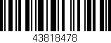 Código de barras (EAN, GTIN, SKU, ISBN): '43818478'