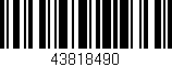 Código de barras (EAN, GTIN, SKU, ISBN): '43818490'