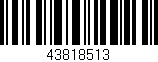 Código de barras (EAN, GTIN, SKU, ISBN): '43818513'
