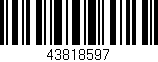 Código de barras (EAN, GTIN, SKU, ISBN): '43818597'