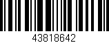 Código de barras (EAN, GTIN, SKU, ISBN): '43818642'