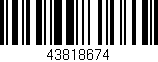 Código de barras (EAN, GTIN, SKU, ISBN): '43818674'