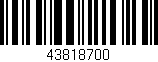 Código de barras (EAN, GTIN, SKU, ISBN): '43818700'