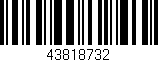 Código de barras (EAN, GTIN, SKU, ISBN): '43818732'