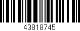 Código de barras (EAN, GTIN, SKU, ISBN): '43818745'