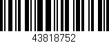 Código de barras (EAN, GTIN, SKU, ISBN): '43818752'