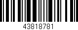 Código de barras (EAN, GTIN, SKU, ISBN): '43818781'
