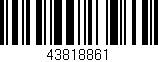 Código de barras (EAN, GTIN, SKU, ISBN): '43818861'