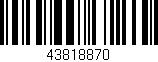 Código de barras (EAN, GTIN, SKU, ISBN): '43818870'