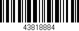 Código de barras (EAN, GTIN, SKU, ISBN): '43818884'