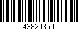 Código de barras (EAN, GTIN, SKU, ISBN): '43820350'