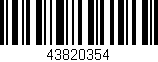 Código de barras (EAN, GTIN, SKU, ISBN): '43820354'