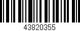 Código de barras (EAN, GTIN, SKU, ISBN): '43820355'