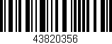 Código de barras (EAN, GTIN, SKU, ISBN): '43820356'