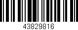 Código de barras (EAN, GTIN, SKU, ISBN): '43829816'