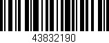 Código de barras (EAN, GTIN, SKU, ISBN): '43832190'
