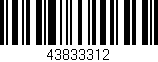 Código de barras (EAN, GTIN, SKU, ISBN): '43833312'