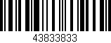 Código de barras (EAN, GTIN, SKU, ISBN): '43833833'