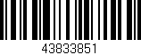Código de barras (EAN, GTIN, SKU, ISBN): '43833851'